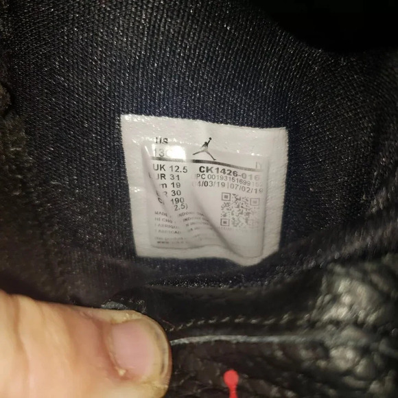 Nike Air Jordan B'Loyal Black/White/Red Sneakers - CK1426-016 - Size 13C - Picture 7 of 7